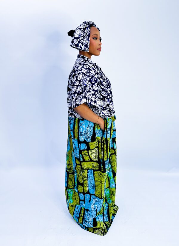 Falana Kaftan In Blue - Image 4