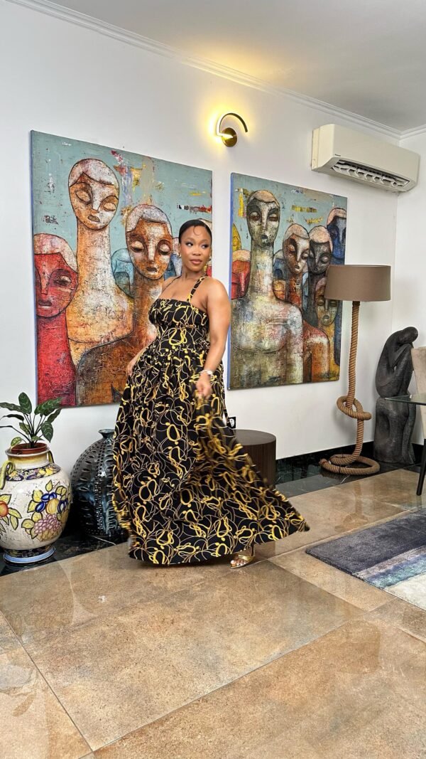 Tiwi Dress In Black/yellow - Image 2