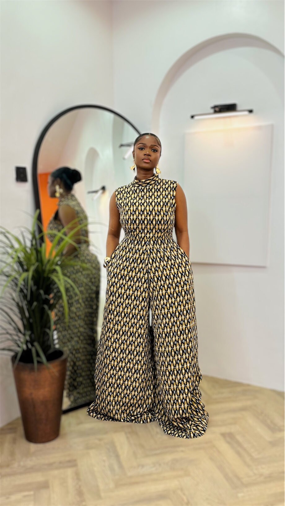 Melanie Jumpsuit In Black/Brown